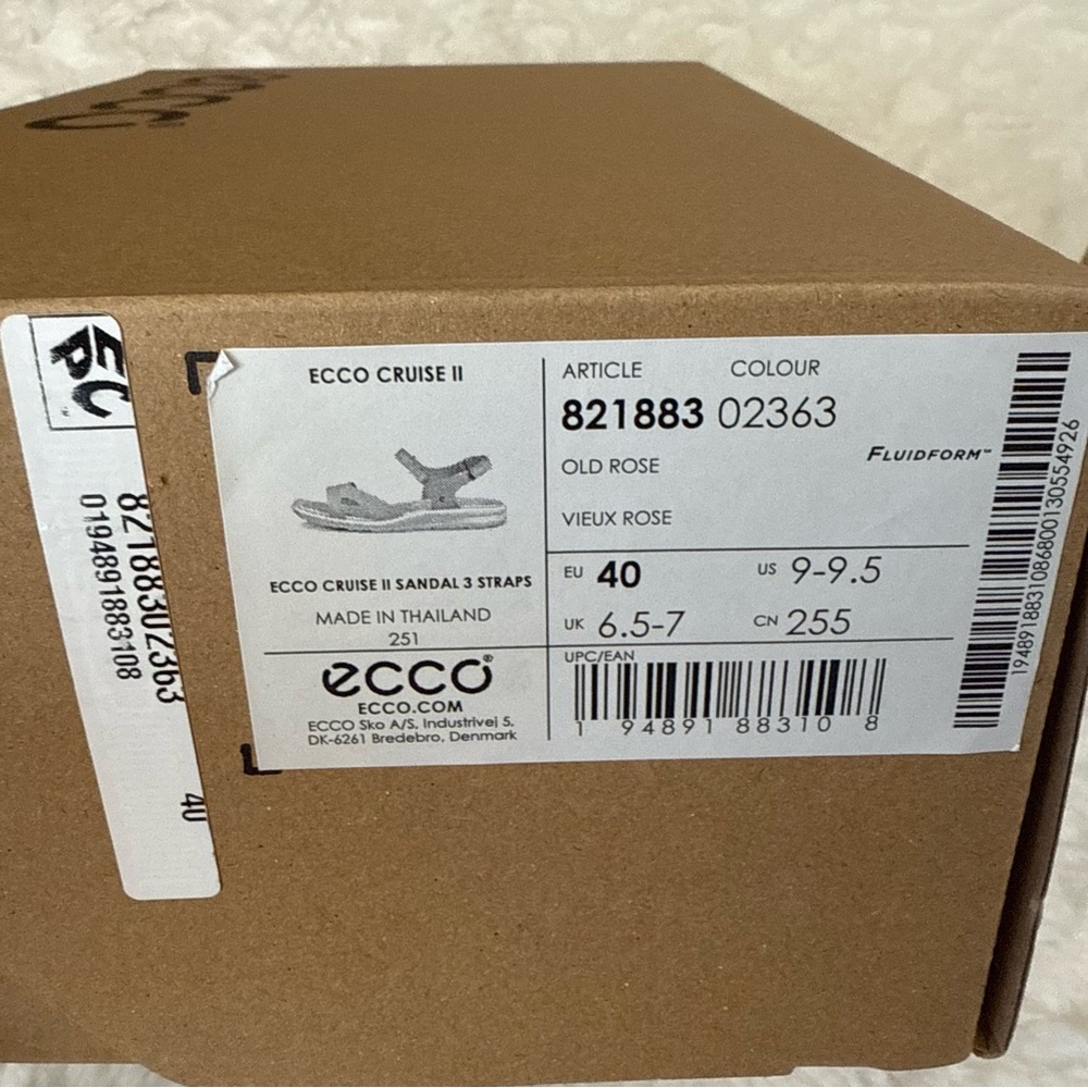 NIB ECCO Cruise III Women's Strapped Leather Sandals Size 40 EU - Picture 6 of 6